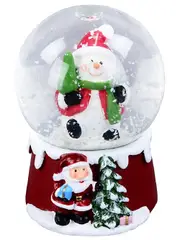 Mini Snowman Christmas Waterball Snow Globe Ornament - 65mm
