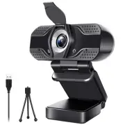 Full HD 1080P Webcam with Microphone, Adjustable FOV, Zoom, Software Control ...