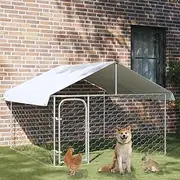 Outdoor Dog Kennel with Roof Large Pet House 200x200x150 cm Weatherproof Secure