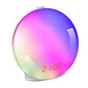 Digital Sunrise Alarm Clock Wake-up Light Night Light Reading Lamp Bedside FM Radio