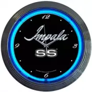Impala Neon Clock Gameroom Basement Mancave Garage Cars Wall Art Decor