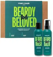 Men Rock Beardy Beloved Awakening Essential Beard Kit - Sicilian lime for Men - 2 Pc 3.4oz Awakening Beard Wash - Sicilian Lime, 3.4oz Awakening Beard Balm - Sicilian Lime