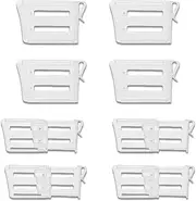 WUMUZAI 8 Pack Adjustable Refrigerator Door Organizer, Snap-on Fridge Dividers Clips, Retractable Fridge Space Allocator for Refrigerator Side Seam Organizing Cabinet Kitchen Drawer Storage