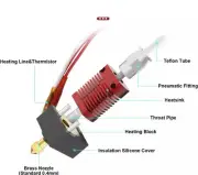 HICTOP Ender 3 Hotend Kit Nozzle for 3D Printers