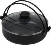 3868, Sukiyaki Nabe Pot Shabu Shabu Hot Pot Pan with Glass Lid for Induction Hea
