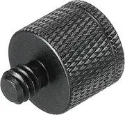 uxcell Mic Stand Adapter M10 Female x 1/4 Male Camera Screw Thread Adapter for Microphone Tripod Stand Black
