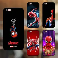 在飛比找蝦皮購物優惠-Iphone 6s 手機殼,6 黑色邊框蜘蛛俠蜘蛛俠漫威復仇