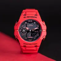 在飛比找momo購物網優惠-【CASIO 卡西歐】G-SHOCK 火焰紅 藍牙碳纖維核心