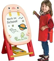 Kids Art Easel - Double-Sided Standing Art, Chalk Card Art | Kids Art Easel with Painting Accessories, Stable and Easel for Boys and Girls, Wooden Easel with Chalkboard, Board