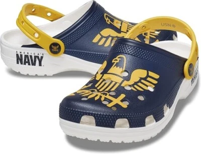 Crocs 207750-94S-M9/W11 Unisex Classic United States Military Clogs, 9M/11W Navy