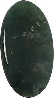 [Goyal Exports] Forest Moss Agate Oval Cabochon Natural Loose Gemstone 27.65cts QG82, Loose Gemstone, Forest Moss Agate