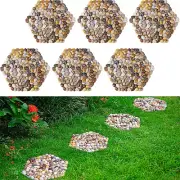 River Rock Stepping Stones Outdoor, Pavers Pebbles Polished Gravel for Garden Wa