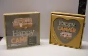 Demdaco Happy Camper Trailer Tic Tac Toe & Pick Up Wooden Board Games Set of 2