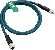 HangTon Ethernet Network CAT7e GigE Cable, M12 8 Pin X-Coded Male to Female Connector Extension for Basler Cognex Kathrein Keyence Baumer Sick Datalogic Machine Vision Sensor Code Reader Camera 30cm