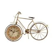 Vintage Iron Bicycle Type Table Clock Classic Non-Ticking Silent Retro6233