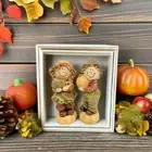 Funny Pumpkin Scarecrow Doll Creative Miniature Statue Scarecrow Figurine Fall