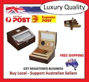 Defect Hand Made 50+ CT Cigar Humidor Box Cabinet Mahogany Humidifier Hygrometer