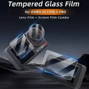 Tempered Glass Screen Protector Film for DJI Osmo Action 5 Pro (Front/Back/Lens)