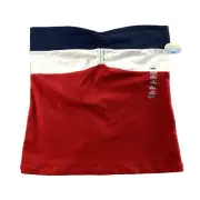 Old Navy Strapless Top Womens Medium Red White Blue Knit Built in Bra Knit NWT