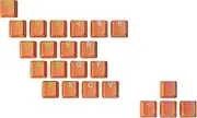 Ranked Rubber Keycap Set | Double shot Translucent | OEM Profile for Mechanical Gaming Keyboard ( Orange , 23 Keys )