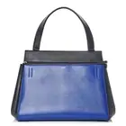 CELINE Phoebe Philo Calfskin Leather Medium Edge Shoulder Bag Indigo & Navy Blue