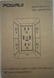 Multi Plug Outlet Surge Protector - POWRUI 6 Outlet Extender with 3 USB Ports...
