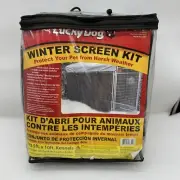Lucky Dog Winter Screen Kit Heavy Duty Screen Zip Ties Blks Wind Snow Rain 5x10