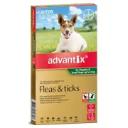Advantix(TM) Fleas, Ticks & Biting Insects for Puppies & Small Dogs Up To 4kg...