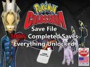 Pokémon Colosseum GameCube Memory Card 100% Everything Unlocked File