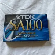 Sealed TDK SA 100 High Bias Blank Audio Cassette Tape NOS