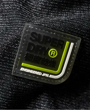 跩狗嚴選 極度乾燥 Superdry Trekker 連帽 防風 彈性運動款 風衣 外套 深灰 條紋 灰黑 螢光綠