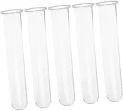 Kisangel 5Pcs Hydroponic Glass Test Tube Propagation Vase Plant Terrarium Water Tubes for Home Decor Suitable for Floral Arrangements and Plant Cuttings