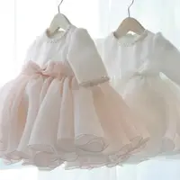 在飛比找ETMall東森購物網優惠-女寶寶一周歲長袖生日蓬蓬紗禮服