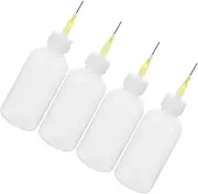 4pcs Fine Tip Squeeze Bottle Paper Quilling Applicator Bottle DIY Craft Glue Bottle Needle Tips Applicator Bottle for Precision Crafting Accessories