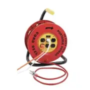 Southwire Extension Cord Reels 50' Red Cord Reel Power Station W/ Six Outlets