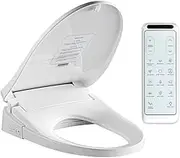 Simplus V-Shape Smart Electric Bidet Toilet Seat Cover Self-Cleaning Paper Saving Auto Smart Toilet Easy DIY Installation with Remote White