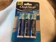 ChapStick Moisturizer Cool Mint Flavor, 0.15 Ounce, 3 Sticks Lip Balm Tube, Skin