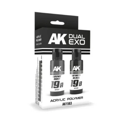 AK Dice & Supplies Cosmic Dust & Infinity Black Set (2 x 60ml) New