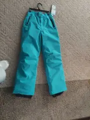 Nwt Iceburg Aqua Blue Snow Pants Girls Size L 10/12 Outdoors Activewear Skiing