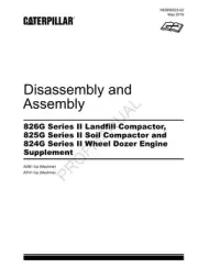 Caterpillar Ser 2 826G 825G Compactor Engine Suppl Disassem Assem Service Manual