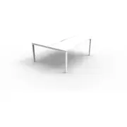 RAPIDLINE DELUXE PROFILE LEG WORKSTATION Double Sided No Screen 2 Person W1200 x D1500 x H730mm Natural White/ Black
