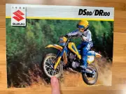 NOS 1986 Suzuki DS80 DR100 DS Motorcycle Advertising Sales Brochure Sign No S/H