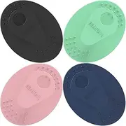 Face Scrubber 4 Pack, BEAUTAIL Silicone Manual Facial Cleansing Brush for Men Women, Gentle Face Scrubber Exfoliator, Skin Care Exfoliating Face Brush, Black+Green+Pink+Darkblue