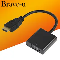 在飛比找Yahoo奇摩購物中心優惠-Bravo-u HDMI(公) to VGA(母) 鍍金接頭