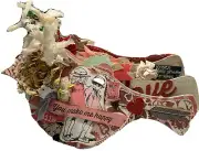 Valentine , Mini Book , Scrapbook , Handmade , Original One Of A Kind ! Bird