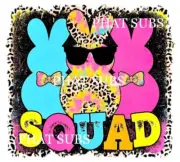 Sublimation Print Easter Peep Squad Ready to Press Heat Transfer
