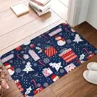 Merry Christmas Doormat Winter Bath Kitchen Mat Welcome Carpet Home Modern Decor