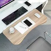 Under Desk Keyboard Tray Desk Extender, Folding Desk Extender, Computer Desk Keyboard Support Arm Stand Keyboard Tray Clamp with K Stand(Walnut,65 * 25Cm(26 * 10In))