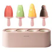 Popsicle Mold Set 4 Pieces Homemade Silicone Popsicle Maker Easy Release Ice ...
