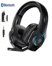 2.4G USB Wireless Gaming Headset with Noise-reduction Microphone Mic for PC,PS5,
